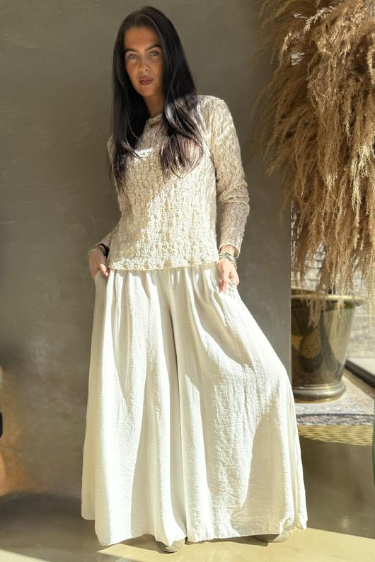 Marlowe Stretch Lace Top Stone